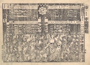Programm für das Kawarazaki-Theater, ca. 1800 von Torii Kiyonaga
