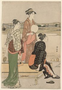 Sommerschimmer am Ufer des Sumida-Flusses