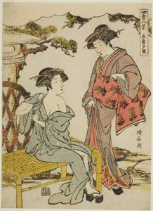 Abendrot im Spätsommer, aus der Serie "Acht Szenen der vier Jahreszeiten" von Torii Kiyonaga