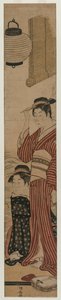 Zwei Geishas auf einem Balkon von Torii Kiyonaga