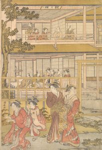Uranosuke spielt Blindekuh mit den Frauen des Ichiriki Joroya, ca. 1790
