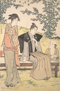Betrachtung des Buschklees in Hagidera von Torii Kiyonaga