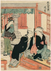 Yushima aus der Serie Szenen von zehn Teehäusern (Chamise jikkei) von Torii Kiyonaga