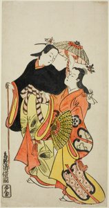 Die Schauspieler Ichikawa Monnosuke I und Dekijima Daisuke II