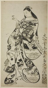 Eine Kurtisane mit ihrem Kind von Torii Kiyonobu I