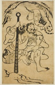 Der Schauspieler Yamanaka Heikuro I als Dämon von Torii Kiyonobu I