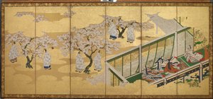 <em>Die Geschichte von Genji</em>, Kapitel 34; Kashiwagi erblickt die Dritte Prinzessin