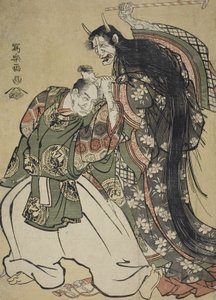 Ahornblatt-Betrachtung von Toshusai Sharaku