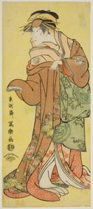 Segawa Kikunojo III in der Rolle der Kurtisane Katsuragi