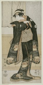 Der Schauspieler Iwai Hanshiro IV als Otoma, Tochter von Ohina aus Inamuragasaki in Kamakura