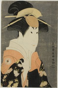 Der Schauspieler Segawa Tomisaburo II als Yadorigi, Ehefrau von Ogishi Kurando
