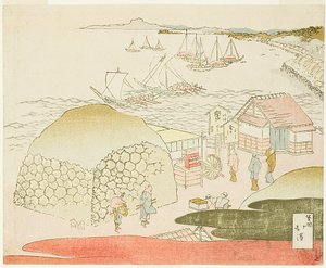 Ein Blick auf Takanawa von Totoya Hokkei