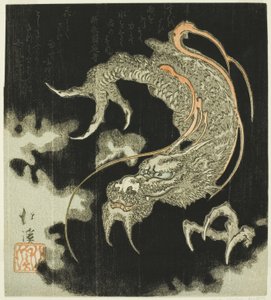 Drache in den Wolken von Totoya Hokkei