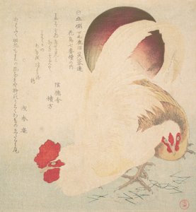 Aufgehende Sonne und ein Hahn und eine Henne, ca. 1800
