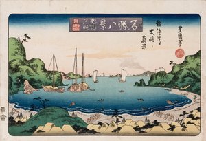 Rückkehrende Schiffe, Kanazawa, aus der Serie "Acht Ansichten berühmter Orte"