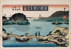 Dämmerung, Atami, aus der Serie Acht Ansichten berühmter Orte