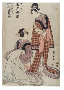 Schauspieler Onoe Matsusuke und Nakayama Tomisaburo von Toyokuni Utagawa
