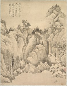 Wasserfall und Felsen, 1847 von Tsubaki Chinzan
