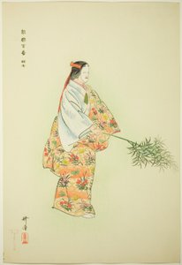 Hanjo, aus der Serie "Hundert No-Dramen (Nogaku hyakuban)" von Tsukioka Kogyo