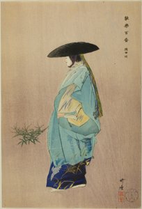 Sumidagawa, aus der Serie "Hundert No-Dramen (Nogaku hyakuban)" von Tsukioka Kogyo