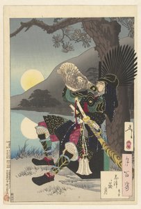 Hideyoshi und der Mond in Shizugatake von Tsukioka Yoshitoshi