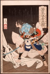 Soga no Gorō Tokimune von Gosho no Gorōmaru zurückgehalten von Tsukioka Yoshitoshi