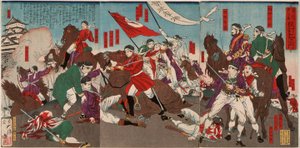 Der Tod von Murata Sansuke von Tsukioka Yoshitoshi