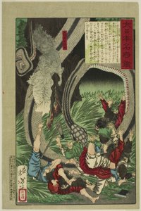 Der Geist des großen Generals Tamichi, aus der Serie "Ein Spiegel berühmter japanischer Generäle" von Tsukioka Yoshitoshi