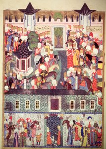 H 1517 f.17v Thronbesteigung von Suleyman dem Prächtigen (1494-1566) aus dem 