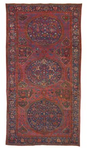 Großer dreifacher Medaillon-Ushak-Teppich, Westanatolien, frühes 17. Jahrhundert