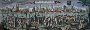 Panoramablick auf Konstantinopel, Ende des 18. Jahrhunderts von Turkish School