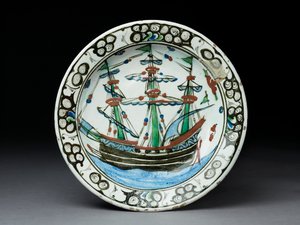 Steinpaste-Schale mit Unterglasur-Dekoration, Iznik, ca. 1620-30 von Turkish School