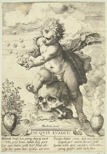 Allegorie über die Vergänglichkeit des Lebens ("Quis Evadet?") von Ubekendt
