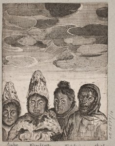 Vier Inuit von Ubekendt