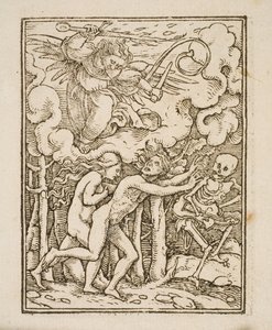 Marie Magdalene kniend an einem Kreuz von Ubekendt