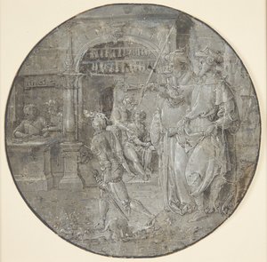 Martyrium der Heiligen Agathope und Theodule: die beiden jungen Heiligen werden gefangen genommen