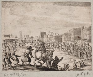 Orientalen vor einer Stadt von Ubekendt
