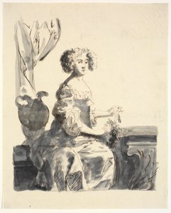 Porträt einer sitzenden Dame, halbe Figur