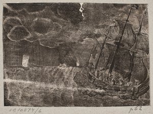 Segelschiff bei Nacht