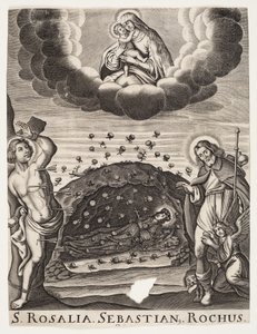Die Heilige Rosalia, der Heilige Sebastian und der Heilige Rochus