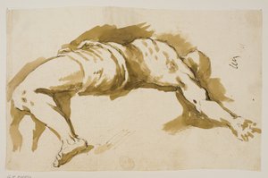 Niedergeworfene männliche Figur