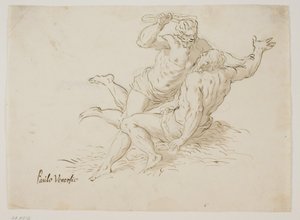 Der heilige Antonius der Abt wird von einem Dämon angegriffen
