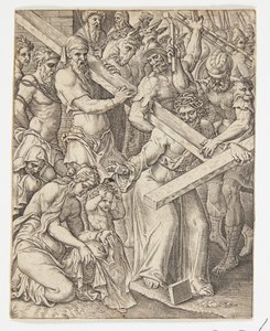 Christus trägt das Kreuz und das Wunder des Veronikatuchs
