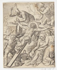 Christus ans Kreuz genagelt