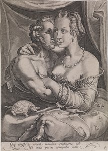 Berührung von Ubekendt efter Jan Saenredam efter Hendrick Goltzius