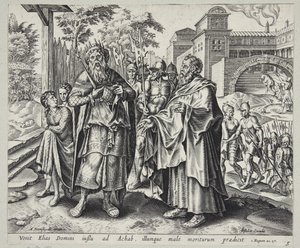 Ahab zerreißt seine Kleider, als er von Elias