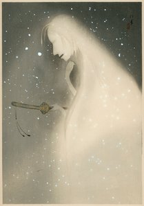 Geist einer Samurai-Frau mit einem Schwert von Uemura Shoen