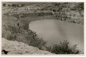 Wasserbecken nahe Axum, Äthiopien, Foto von Ugo Monneret de Villard von Ugo Monneret de Villard