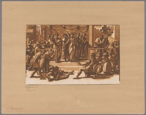 Tod des Ananias von Ugo da Carpi