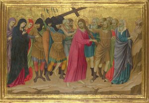 Der Weg nach Golgatha aus der Basilika Santa Croce, Florenz, ca. 1324-1325